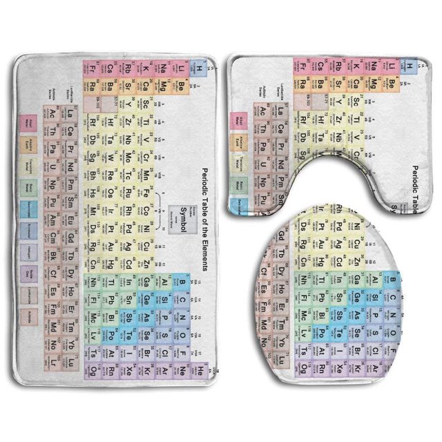 ABPHQTO Mármol blanco Juego de alfombras de baño de 3 piezas Alfombra de baño Alfombra de contorno y tapa de inodoro ABPHQTO Cont-CHAPPLE-16255