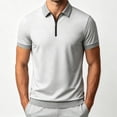 thumbnail image 2 of Men Tshirts Cotton Dqueduo Men's summer loose daily breathable lapel shirt Gray XL, 2 of 6