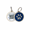 Blue Paw, variant on Pet Dwelling Smart QR Code-NFC Pet ID Tag - Dog Tags - Cat Tags - Online Pet Profile - Instant Email Alert -Scanned QR Tag GPS Location (Southern Peach Paw)