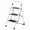 Silver, variant on 3-Step Folding Ladder w/ Handrail - 330lb Capacity Home Step Stool, 38" Height, Anti-Slip Black & White for Kitchen, Garage (25.9x18.3")