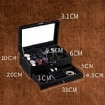 thumbnail image 2 of Trendix Watch Box for Women Men Watch Box Sunglass Organizer 2-Layer Jewelry and Watch Storage, Clear Lids, Watch Holder Case with Drawer, 2 of 7
