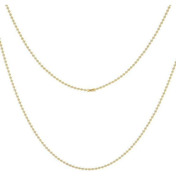304 Stainless Steel Ball Chain Necklace Golden 29.5 inch(75cm) 2.3mm
