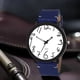 thumbnail image 4 of Reloj de cuarzo para hombre de moda simple Reloj de pulsera con correa de cuero PU Regalo (Azul), 4 of 6