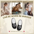 thumbnail image 7 of Daiia Black White Hat Skull Print Women’s Fuzzy Slippers Memory Foam Lightweight House Shoes Cozy Loafer Flannel House Shoes-35/36, 7 of 7