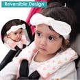 thumbnail image 3 of Cubiertas de correas de asiento de coche para bebés, hombreras, rosas, 4 paquetes, 3 of 6