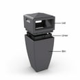 thumbnail image 3 of Kobi 45in Waste Bin - Graphite Grey, 3 of 4