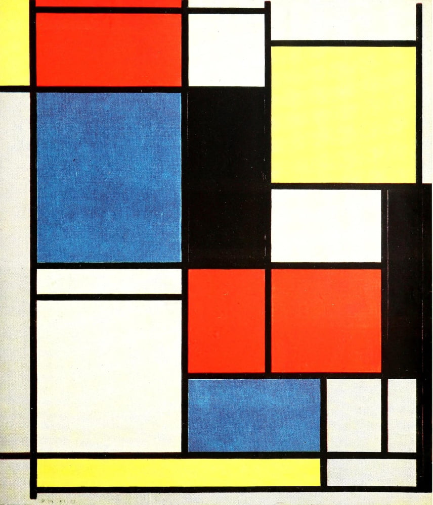 Tableau II 1921-25 Stretched Canvas - Piet Mondrian (24 x 36) - Walmart.com