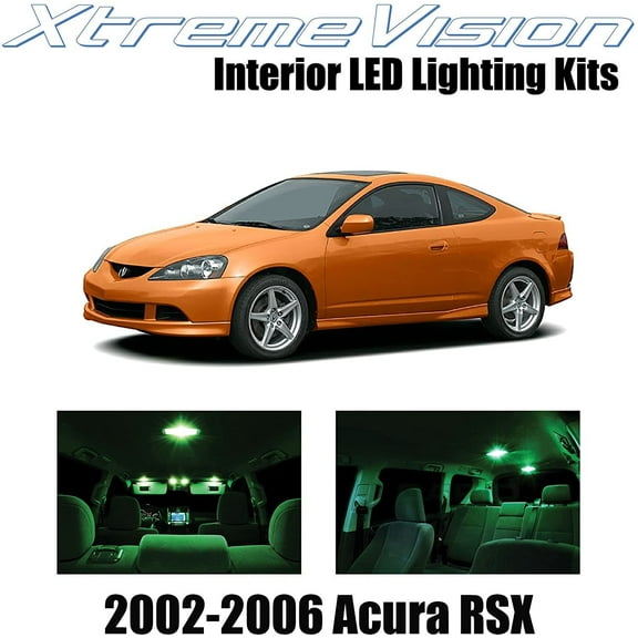 XtremeVision Interior LED for Acura RSX 2002-2006 10 pcs Green Interior LED Kit Installation Tool
