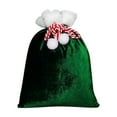 thumbnail image 5 of hulanddfd Santa Claus Christmas Sack Bag - Christmas Armygreen Velvet Gift Bag with White Soft Cuff and Drawstring, Christmas Packaging Bag for Gifts and Xmas Clothes Wrapping, 5 of 5