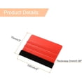 thumbnail image 2 of HARFINGTON 5pcs Vinyl Squeegee, Felt Edge Wrap Decal Squeegee Tool, 4-Inch Car Vinyl Film Scraper for Car Wrap, Sign Making, Window, Red, Rectangle, 2 of 7