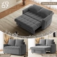 thumbnail image 5 of Rophefx 3-in-1 Pull Out Sofa Bed, Futon Sofa, Convertible Chenille Sleeper Chair Bed for Living Room, Light Grey, 5 of 8
