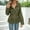 Army Green, variant on Women's Drawstring Waist Jacket Fashion Casual Zip Up Pocket Coat Long Sleeve Slim Fit Outerwear, Black