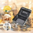 thumbnail image 4 of Pozyie Locking Steel Mini Cash Box with Removable Coin Tray and Key Lock for Kids,4.92" x 3.74" x 2.36",Black, 4 of 7