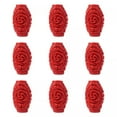 thumbnail image 5 of U8MO 50pcs Unique Resin Cinnabar Beads Barrel Carved Loose Spacers FireBrick 17.5mm, 5 of 9