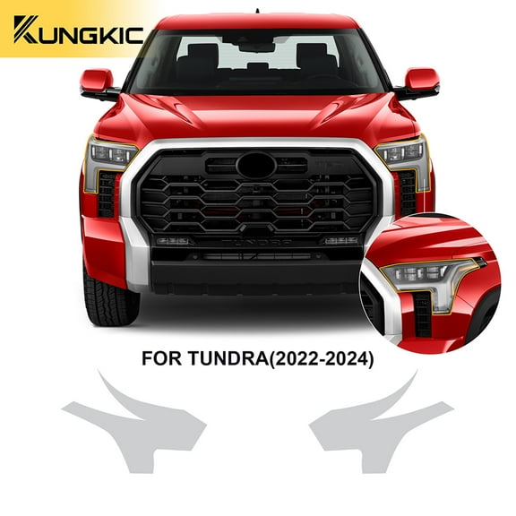 Car Invisible Protection Film TPU Headlight Film for 2022 Toyota Tundra, 2pcs