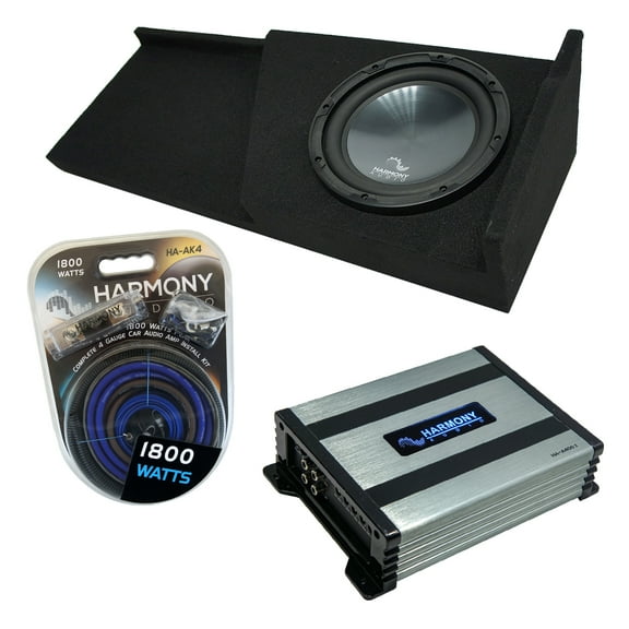 07-13 Chevy Silverado Ext Cab Truck Harmony R104 Single 10 Sub Box & HA-A400.1