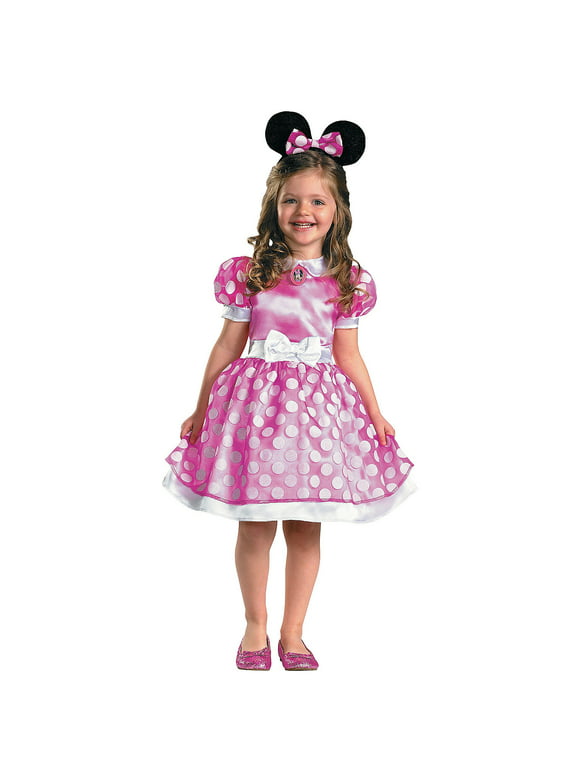 Pink minnie mouse classic toddler halloween costume 3t-4t