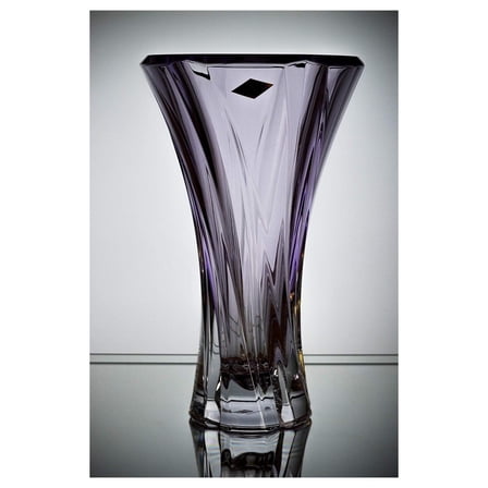 Bohemian Crystal Glass Vase 12''-H Amethyst-Purple '''' Vintage European Design Centerpiece Flower Vase Home Decor Birthday Wedding Housewarming Anniversary