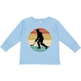 thumbnail image 3 of Inktastic Hockey Player Retro Sunset Boys or Girls Long Sleeve Toddler T-Shirt, 3 of 5