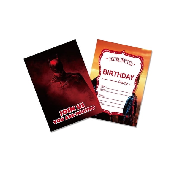 Anime Theme Birthday Party Invitation,12Pcs