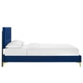 thumbnail image 3 of Modway Yasmine Channel Tufted Performance Velvet Full Platform Bed in Navy, 3 of 8