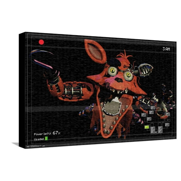 Five Nights at Freddy's - Foxy Camera Canvas Wall Poster, 14.725" x 22.375"