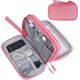 thumbnail image 1 of Bolsa de almacenamiento de accesorios electrónicos (rosa), bolsa de almacenamiento de cables de viaje, bolsa de herramientas de viaje integrada de doble capa impermeable portátil, adecuada para cables, 1 of 4