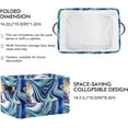 thumbnail image 2 of Coolnut Colorful Marble Texture Foldable Canvas Storage Bin, Sturdy Fabric Storage Basket with Handles, Storage Cube Box for Organizing Shelf Nursery Toy Closet 2PCS#102 Home Decor, 2 of 7