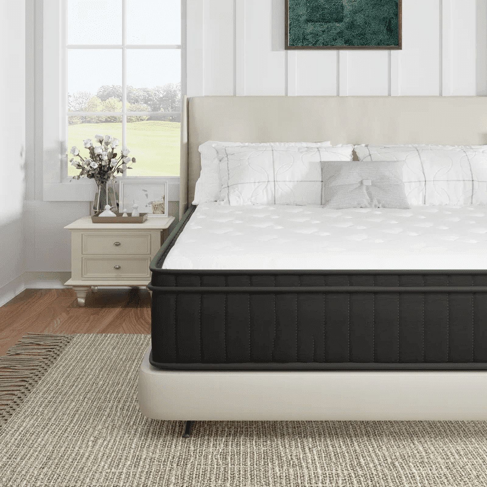 Full Size 12 Inch Medium Firm Hybrid Mattress with Cooling Gel Memory Foam, CertiPUR-US Certified Mattress in a Box Pressure Relief Removable Cover No Fiberglass (Full, 12 in)