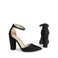 thumbnail image 5 of BURUDANI Women's Coco High Heels Chunky Block Pumps Pointed Closed Toe Ankle Strap Dress Shoes, 5 of 6