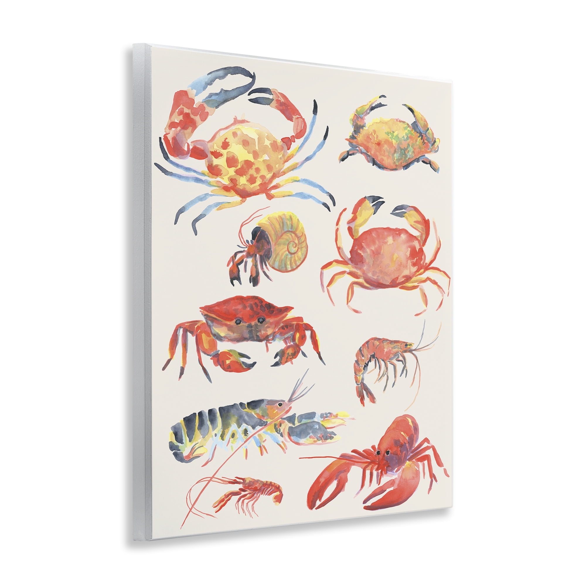 Stupell Industries Nautical Crustacean Collection Wall Plaque Art, design by June Erica Vess