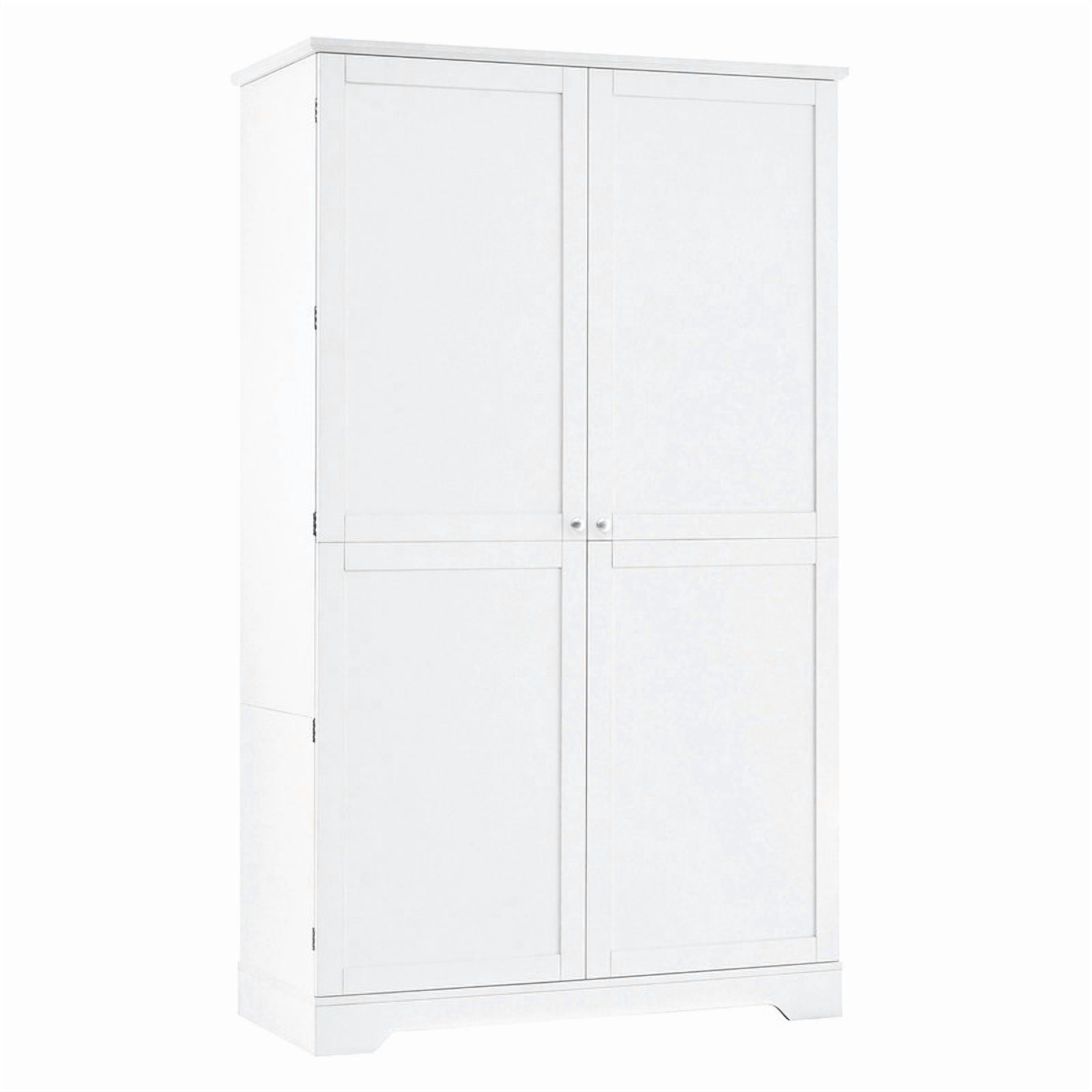 All-in-One Kitchen Pantry Bar Cabinet with Drawers, Hidden Trays, Racks & Adjustable Shelves, Freestanding Storage Cupboard