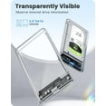 thumbnail image 7 of 2.5'' External Hard Drive Enclosure USB 3.0 to SATA III Tool-Free Clear Hard Disk Case for 2.5 inch 7mm 9.5mm SATA HDD SSD Max 6TB Support UASP, 7 of 7
