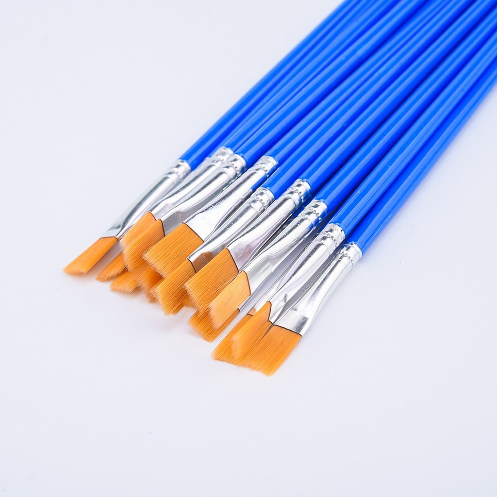 3 Set of 100 Pcs Flat Paint Brushes, Small Brush For Detail Painting