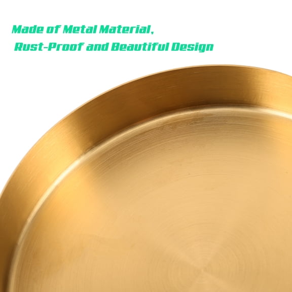KALLORY Golden Plant Saucers for Indoor Outdoor Garden Pots, Drip Trays, Stylish Planter Accessories, Multipurpose Use