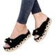 thumbnail image 1 of Sandalias Mujer Peep Toe Bow Vintage Plataforma de paja Tacón Zapatillas de verano Zapatos casuales Wmkox8yii  ytu4645, 1 of 4