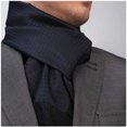 thumbnail image 1 of Navy Blue Mens Silk Scarf - Designer neck scarf for winters, 1 of 1