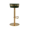 thumbnail image 6 of TOV Furniture Astro Malachite Green and Gold Vegan Leather Adjustable Stool, 6 of 9