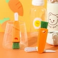 thumbnail image 3 of Decodeary Bottle Caps Groove Brush Carrot-shaped Dust Remover Washing Tool Accessories Orange 1Set, 3 of 6