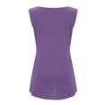 thumbnail image 5 of Women's Plus Size Tank Top Cotton Blend Sleeveless Crew Neck T-Shirts Tops Casual Tees Tunics Shirts, 5 of 5