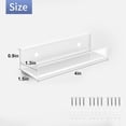 thumbnail image 2 of Estante para discos de vinilo, soporte de pared, paquete de 6, soporte para discos de acrílico transparente de 4 pulgadas, estantes de pared flotantes para baño, 2 of 5