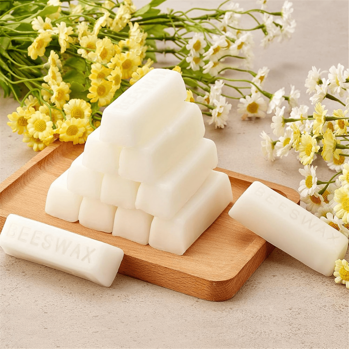 TOP! 24 X 1 Oz White Beeswax Bars Pure Cosmetic Grade Bees Wax Triple-Filtered Bar Natural