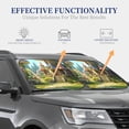 thumbnail image 4 of Bingfone Cute Mushroom Town A Windshield Sun Shade 2-Piece Foldable Car Front Window Sunshade for Most Sedans SUV Truck - Large, 4 of 7