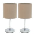 thumbnail image 4 of Simple Designs 11.81" Subtle Sparkle Basic Chrome Mini Table Lamp, for Living Room, Bedroom, Office-Color:Gray,Number of Items:2, 4 of 9