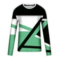 thumbnail image 4 of Yaoyar Men's Long Sleeve T-Shirt Graphic Relaxed Fit Crew Neck Tops Fall Pullover 3D Print Tee Shirts Blouse,Army Green,S, 4 of 4