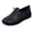 Black, variant on Walking Shoes for Women Boho Print Hollow out Lace up Flat Shoes 2026 Fashion Round Toe Wide Width Oxfords Black Size 7.5