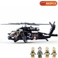 thumbnail image 4 of -bloques de construcción de avión militar para niños, juguete moderno de combate Kamov Ka-52, Black Shark AH-1, helicóptero de ataque de la Segunda Guerra Mundial, modelo de bloques de construcción, 4 of 4