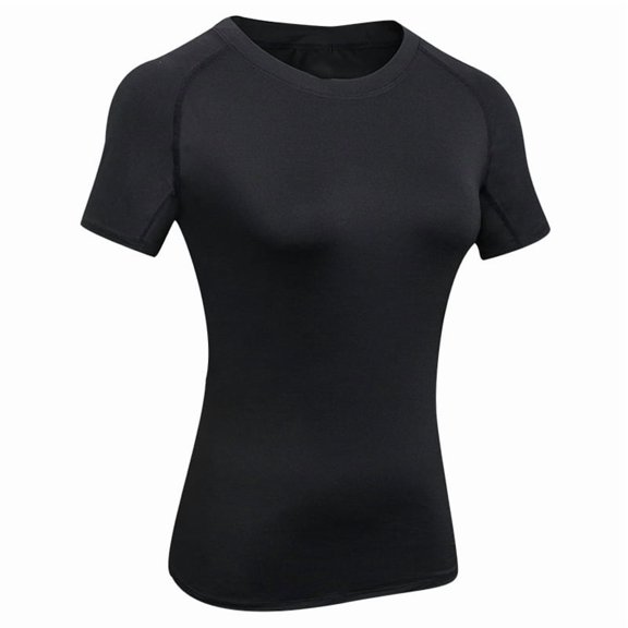 Lsupdaol 1 Pack Women's Compression Shirts Short Sleeve Workout Tops Running Athletic Yoga T-Shirt for Gym Sports Gear Quick Dry
