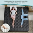 thumbnail image 3 of Yilicy 14 inch King Adult Mattress with Pocket Spring Hybrid Memory Foam Medium Firm Mattress, 3 of 8