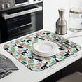 thumbnail image 3 of Boston Terriers and Pioneer Flower Dish Drying Mat for Kitchen 1 Pack, Ultra Absorbent Microfiber Dishes Drainer Mats,16"x18", 3 of 6